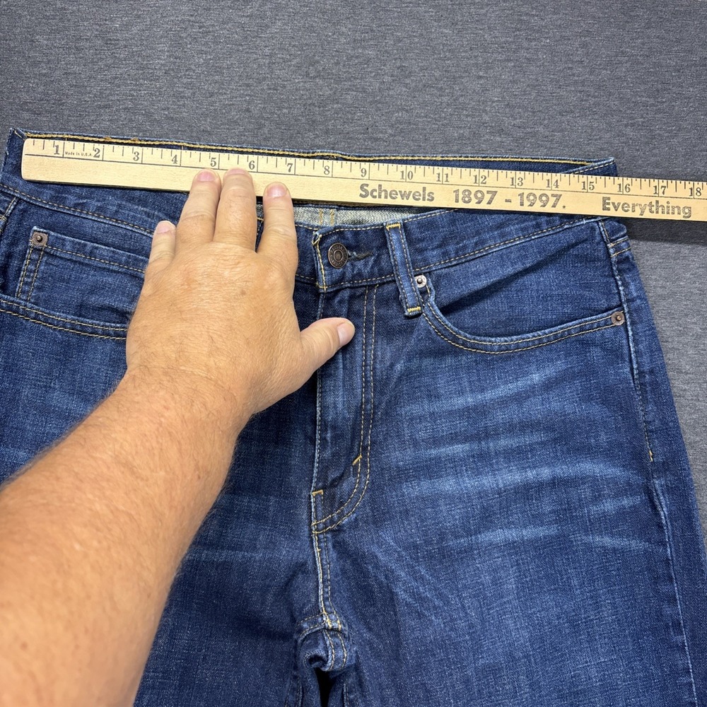 Levis 514 Jeans Mens 31x32 Blue Denim Straight Fit Whiskered Fade Streetwear - Picture 2 of 10